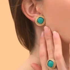 Sale Louise adjustable ring - turquoise Bagues Ajustables