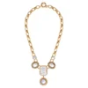 Hot Louise cabochon necklace - white Colliers Courts & Ras Du Cou
