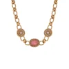 Sale Louise chain necklace - pink Colliers Courts & Ras Du Cou