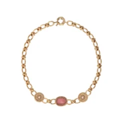 Sale Louise chain necklace - pink Colliers Courts & Ras Du Cou