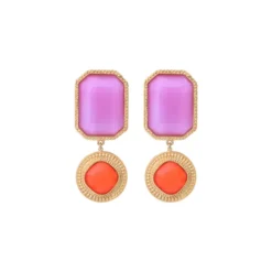 Clearance Louise clip-on earrings - red Clips