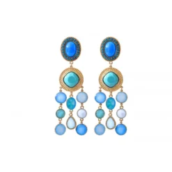 Clearance Louise clip-on earrings - turquoise Clips