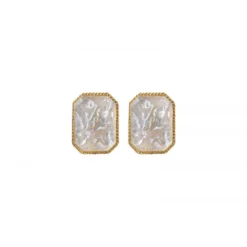 Sale Louise clip-on earrings - white Clips