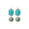 Best Louise dangle sleeper earrings - turquoise Dormeuses|Longues / Pendantes
