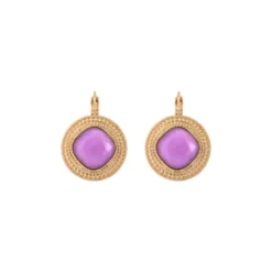 Sale Louise delicate sleeper earrings - violets Dormeuses