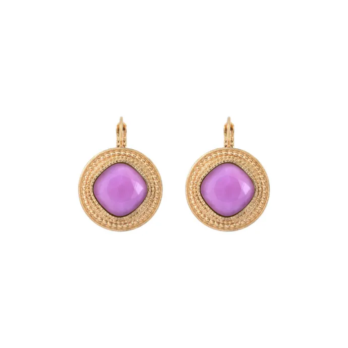 Sale Louise delicate sleeper earrings - violets Dormeuses