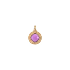 Clearance Louise faceted cabochon pendant necklace - pink Sautoirs & Colliers Longs|Pendentifs Et Médailles