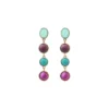 Louise long pierced stud earrings - blue Percées / Tiges