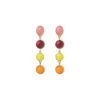 Sale Louise long stud earrings for pierced ears - red Percées / Tiges