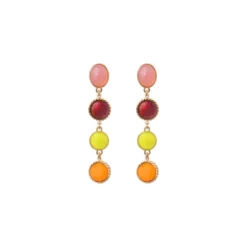 Sale Louise long stud earrings for pierced ears - red Percées / Tiges