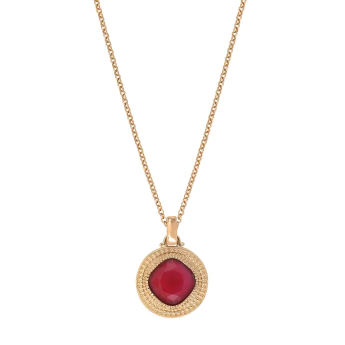 Outlet Louise pendant necklace - red Sautoirs & Colliers Longs|Pendentifs Et Médailles
