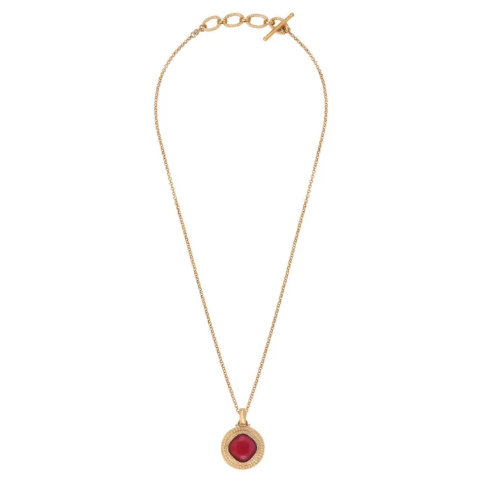 Outlet Louise pendant necklace - red Sautoirs & Colliers Longs|Pendentifs Et Médailles