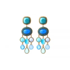 Hot Louise pierced stud earrings - turquoise Percées / Tiges