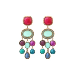 Best Louise pierced stud earrings - blue Percées / Tiges
