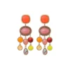 Outlet Louise pierced stud earrings - red Percées / Tiges