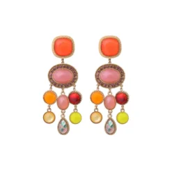 Outlet Louise pierced stud earrings - red Percées / Tiges