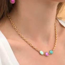 Clearance Louise short necklace - blue Colliers Courts & Ras Du Cou