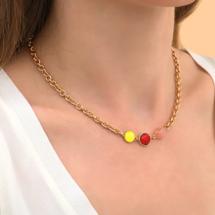Hot Louise short necklace - red Colliers Courts & Ras Du Cou