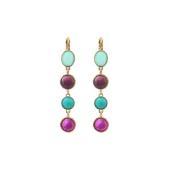 Louise sleeper earrings - blue Dormeuses