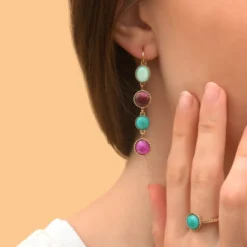 Louise sleeper earrings - blue Dormeuses