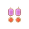 Online Louise sleeper earrings - purple and red Dormeuses