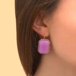 New Louise sleeper earrings - violets Dormeuses