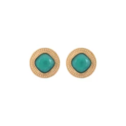 Hot Louise thin clip-on earrings - turquoise Clips
