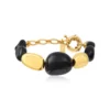 Clearance Loulou adjustable bracelet – black and gold Bracelets XXL