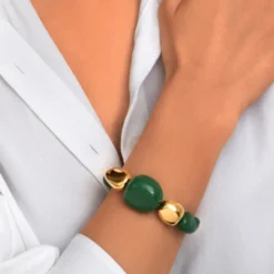 Best Loulou adjustable bracelet – green and gold Bracelets XXL