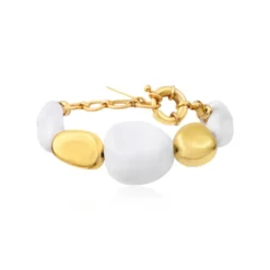 New Loulou adjustable bracelet – gold and white Bracelets XXL