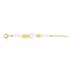 New Loulou adjustable bracelet – gold and white Bracelets XXL