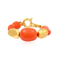 Clearance Loulou adjustable bracelet – orange and gold Bracelets XXL