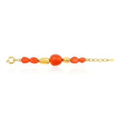 Clearance Loulou adjustable bracelet – orange and gold Bracelets XXL