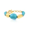 New Loulou adjustable bracelet – turquoise and gold Bracelets XXL