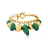 Outlet Loulou adjustable chain bracelet – green and gold Bracelets XXL
