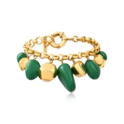 Outlet Loulou adjustable chain bracelet – green and gold Bracelets XXL