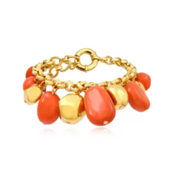 Hot Loulou adjustable chain bracelet – orange and gold Bracelets XXL