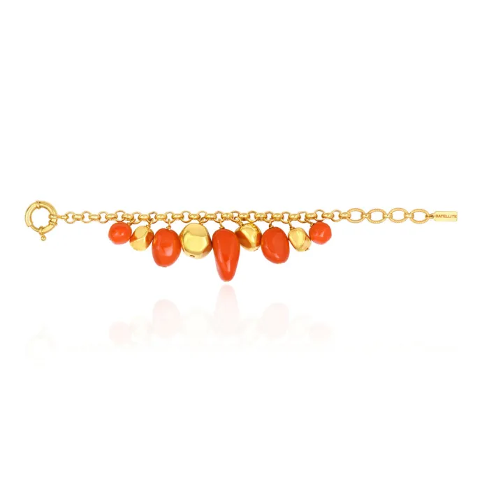 Hot Loulou adjustable chain bracelet – orange and gold Bracelets XXL