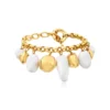 Best Loulou adjustable chain bracelet – gold and white Bracelets XXL