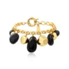 Loulou adjustable chain bracelet – black and gold Bracelets XXL
