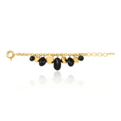 Loulou adjustable chain bracelet – black and gold Bracelets XXL
