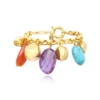 Best Loulou Adjustable Chain Bracelet - Multicolored Bracelets XXL