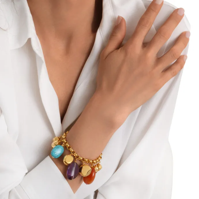 Best Loulou Adjustable Chain Bracelet - Multicolored Bracelets XXL