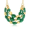 New Loulou bib necklace – green and gold Plastrons|Colliers XXL