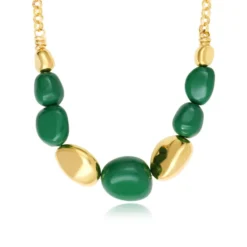 Hot Loulou chain necklace – green and gold Sautoirs & Colliers Longs|Colliers XXL