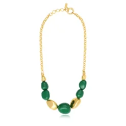 Hot Loulou chain necklace – green and gold Sautoirs & Colliers Longs|Colliers XXL
