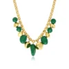 Sale Loulou chunky chain necklace – green and gold Sautoirs & Colliers Longs|Colliers XXL