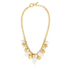 Best Loulou chunky chain necklace – gold and white Sautoirs & Colliers Longs|Colliers XXL