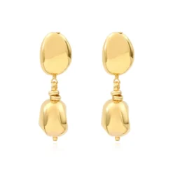 Loulou clip-on drop earrings - gold Clips|Boucles D'oreilles XXL