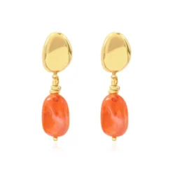 Loulou clip-on earrings - orange Clips|Boucles D'oreilles XXL